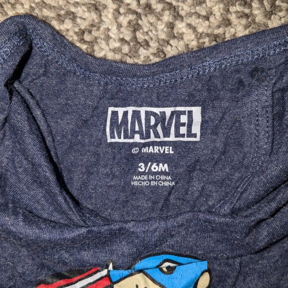 Marvel Captain America Baby playsuit set, 3-6m - Picture 2 of 2